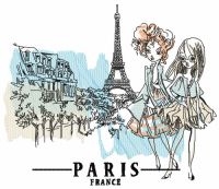 French fashion-mongers embroidery design