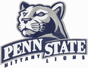 Penn State Nittany Lions logo embroidery design