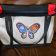 Summer bag with embroidered fantastic butterfly