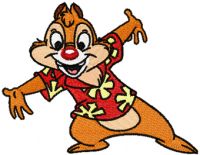 Dale in Hawaii embroidery design