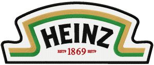 Heinz big logo embroidery design