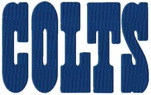 Indianapolis Colts wordmark logo machine embroidery design