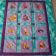 Purple baby quilt with embroidered Tigger, Eeyore, Piglet and Pooh