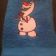 Olaf delighted design on towel embroidered
