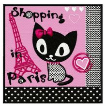 Shopping in Paris embroidery design