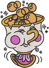 Chip mug embroidery design