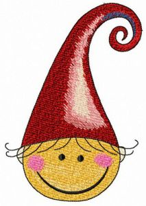 Happy elf embroidery design