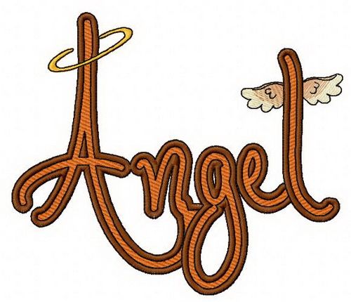Angel 3 machine embroidery design