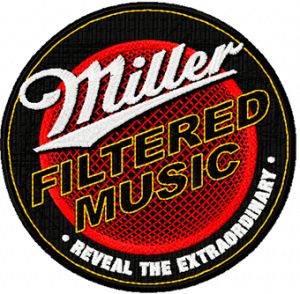 Miller filtered music logo embroidery design