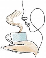 My morning coffee free embroidery design