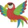 Parrot machine embroidery design