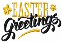 Easter greetings free embroidery design