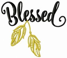Blessed embroidery design