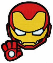 Iron Man STOP embroidery design