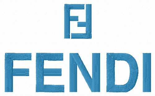 Fendi logo machine embroidery design