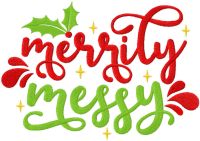 Merrily messy embroidery design