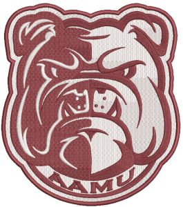 Alabama A&M Bulldogs primary logo embroidery design