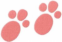 Bear footprints free embroidery design