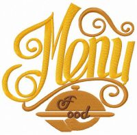 Food menu embroidery design