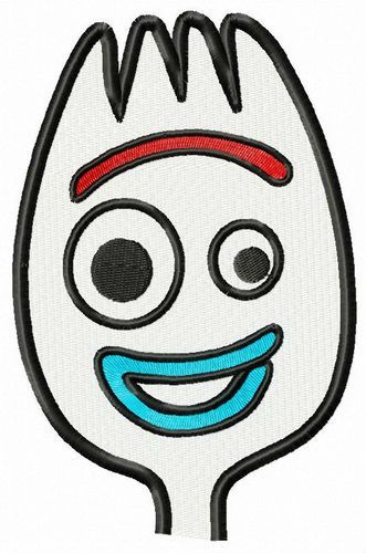 Forky machine embroidery design