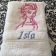 White embroidered towel with Elsa sketch design