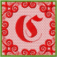 Monogram Letter С Style 1 embroidery design