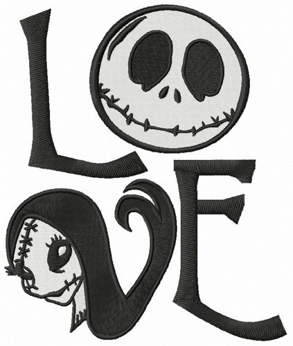 Jack's love machine embroidery design