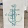 cotton napkin with anchor sketch machine embroidery design