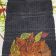 Autumn leaves embroidery design on towel