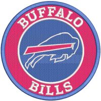 Buffalo Bills round logo embroidery design
