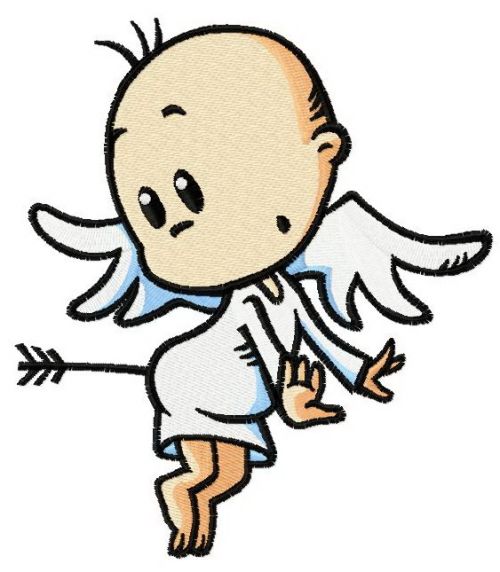 Baby cupid 4 machine embroidery design