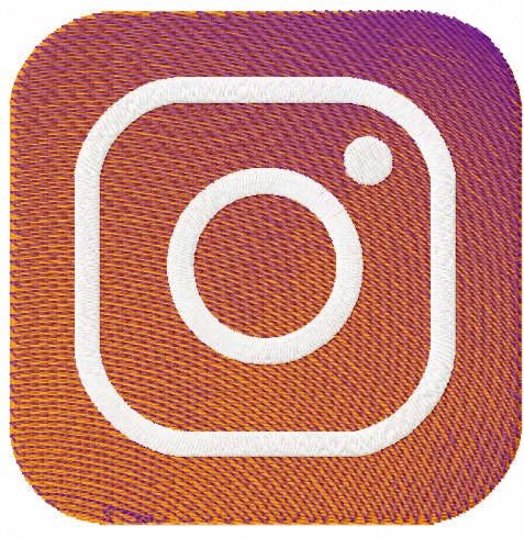 Instagram colored logo embroidery design
