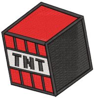 Minecraft TNT embroidery design