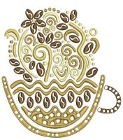 Coffee cup 15 embroidery design