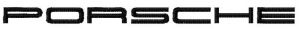 Porsche wordmark logo embroidery design
