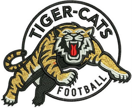 Hamilton Tiger-Cats logo machine embroidery design
