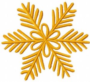 Gold snowfale embroidery design