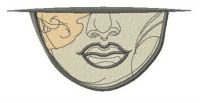 Woman's lips embroidery design