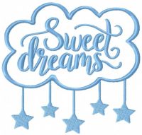 Sweet dreams free machine embroidery design