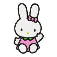 Hello Kitty Bunny embroidery design