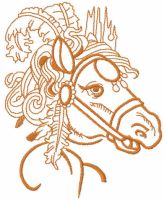 Circus horse free embroidery design