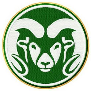 State Colorado Rams logo 2 embroidery design