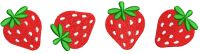 Strawberries embroidery design
