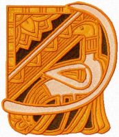 Bird pyramid spirit embroidery design