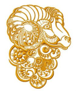 Ram 2 embroidery design