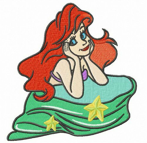 Airy-fairy Ariel machine embroidery design