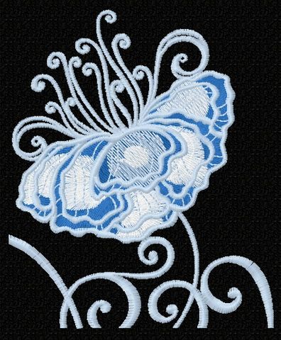 Fragile flower 3 machine embroidery design      