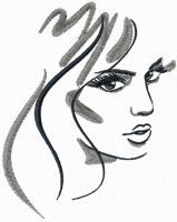 My beautiful lady embroidery design