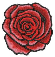 Rose reflection embroidery design