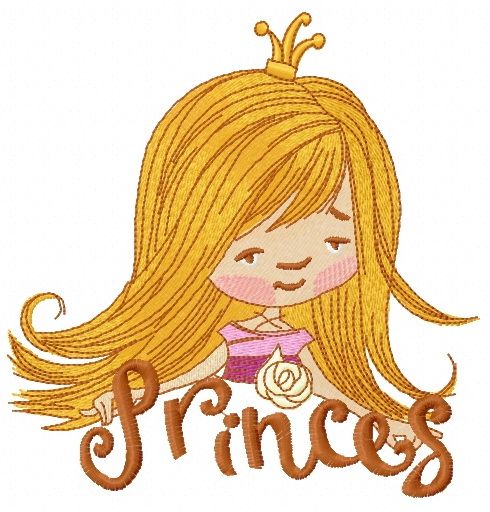 Upset princess 3 machine embroidery design